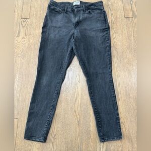 Denizen Levi’s Mens 33x30 Black Slim Straight Jeans Stretch Dark Wash Denim